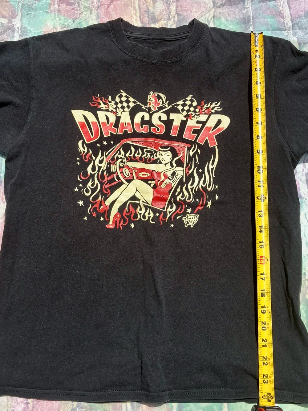 Car automotive vintage, rare Dragster Graphic Tee - Black & Red ' Shirt